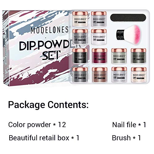 Dip Powder Kit Powder Refill Set 12 Color Dipping Powder Color Dip Set