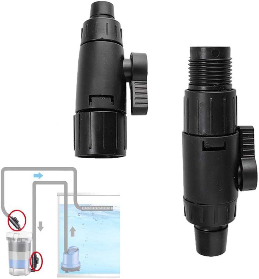 Pssopp Aquarium Hose Valve Pipe Valve Fish Tank Quick Release Connector Aquarium Water Control Valve Pipe Connector Adapter with Quick Release Handle(12mm to 16mm) - Image 5