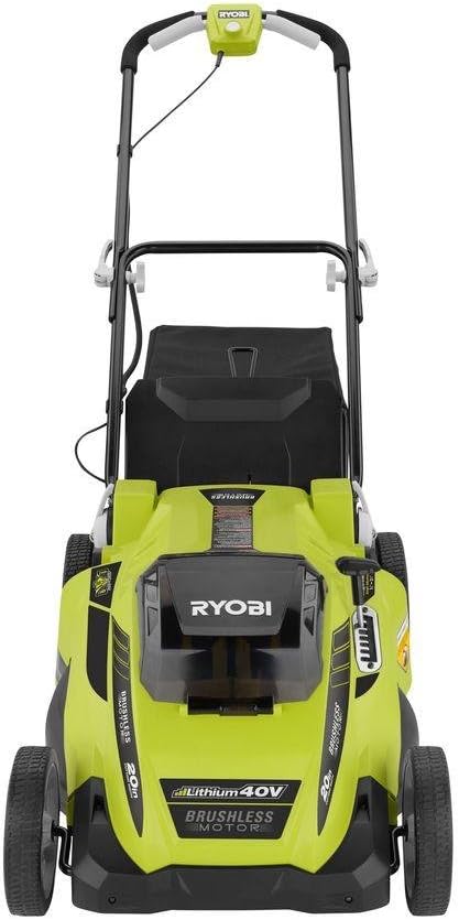 Amazon Com Ryobi 20 In 40 Volt Lithium Ion Brushless Cordless Electric Walk Behind Lawn Mower With 2 Batteries Garden Outdoor