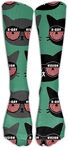 WANGZII Fashionable Unique Cotton X-Ray Vision Kitties Stockings For Women