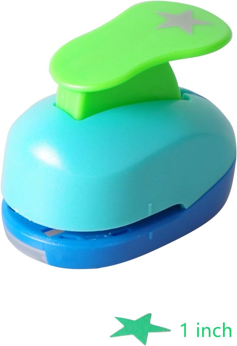 Star Punch 1 inch Craft Lever Punch Handmade Paper Punch Candy Color by Random
