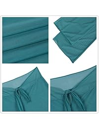 COCOLEGGINGS - Bañador para mujer con corbata frontal, malla transparente