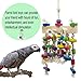 Coppthinktu Bird Toys for Parrots, Wooden Parrot Toys, African Grey Hanging Toy, Bird Chewing Toy, Bird Cage Bite Toys, Bird Block Knots Tearing Toy for Small Medium Large Parrots and Birdsthumb 1