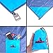 Outdoor Beach Blanket/Compact Portable Pocket Blanket by Athletrek- Waterproof Sandproof Lightweight Tarp/Poncho for Picnic, Camping, Hiking, Travel, Sports, Festival-Stakes, Pockets, Pouch, Carabiner