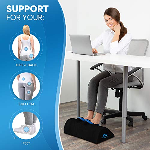 Everlasting Comfort Office Foot Rest for Under Desk - Ergonomic Memory Foam Foot Stool Pillow for Work, Gaming, Computer… - Image 3