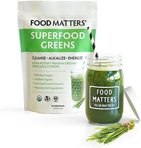 SUPERFOOD Greens Powder by Food Matters Raw Vegan Organic Blend