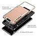 Vofolen Case for Galaxy S8 Case Wallet 4-Slot Pocket Credit Card ID Holder Flip Door Scratch Resistant Dual Layer Protective Bumper Rugged Rubber Armor Hard Shell Cover for Samsung Galaxy S8 Rose Gold