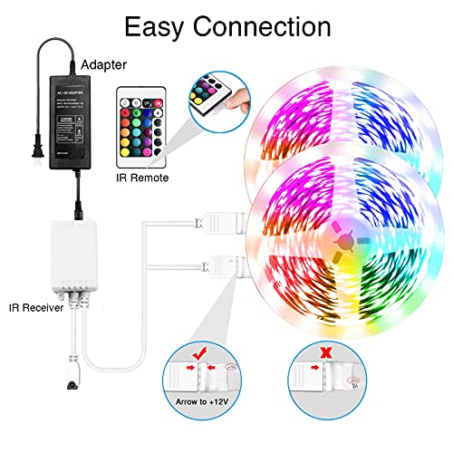 VOLIVO Smart Bluetooth Led Lights 50ft, App Controlled Music Sync Led