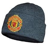 Manchester United Football Club Official Soccer Gift Knit Bronx Beanie Hat Grey