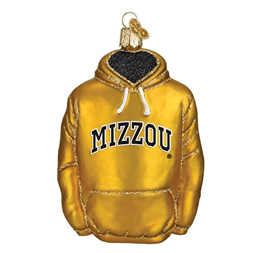 University of Missouri Hoodie Glass Blown Ornament