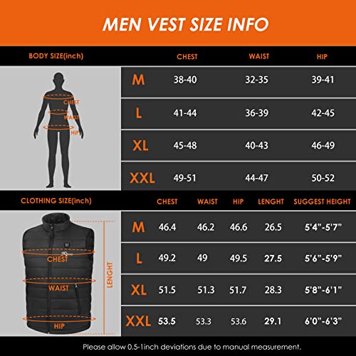 Telguua Heated Vest for Men with Battery Pack Included Warm Men's