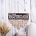 WINOMO Wooden Hanging Reminder Family Birthday Board Plaque Birthday DIY Calendar