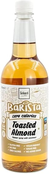 The Skinny Food Co Toasted Almond Syrup 1L Sugar Free Vegan Gluten Free