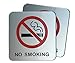 dealzEpic - No Smoking Sign | Self Adhesive Acrylic Sign - 3.95x3.95 inches | Pack of 2 pcs