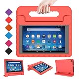BMOUO Case for All-New Fire HD 8 2017/2018 - Light Weight Shock Proof Convertible Handle Kid-Proof Cover Kids Case for All-New Fire HD 8 Tablet (7th and 8th Generation, 2017 and 2018 Release), Red