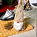 Handmade Swedish Gnome, Scandinavian Tomte, Yule Santa Nisse, Nordic Figurine, Plush Elf Toy, Winter Table Ornament, Christmas Home Decorations, Holiday Presents - 12 Inches, Cashmere Coffee