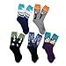 Deer Mum Men's Fashionable Colorful Soft Cotton Socks (5 Pack) (set5)One size