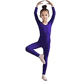 Wildarms Girls Kids Long Sleeve Dance Unitard Bodysuits Full Body Leotard for Ballet,Gymnastics,Performance,Costumes
