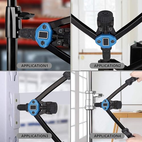 TERRIFI Rivet Nut Gun Tool Kit, 34 cm Hand Riveter with 110pcs Nuts (M3-M12), Includes M3, M4, M5, M6, M8, M10, M12, Pop Rivet Nut Tool Set with Carrying Case