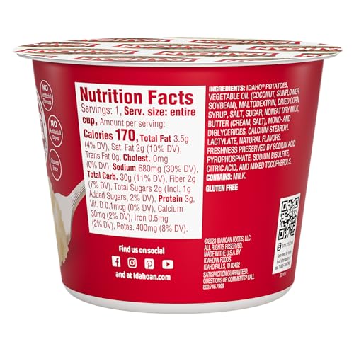 IDAHOAN MASHED POTATOES CUP, BUTTERY HOMESTYLE, 1.5 OUNCE