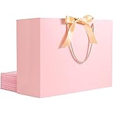 EUSOAR Large Gift Bags, 12pcs 16"x6"x12"Thank You Gift Paper Bags with Bow Ribbon Handle, Shopping Wedding Party Favor Paper Bags Gift Treat Bags Bulk for Wedding Party Favors Guests Bridal