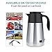 Fdit Car Truck Kettle Portable Stainless Steel Travel Mug Boil Water Coffee Tea 1300ml (12V)