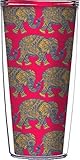 Royal Elephants On Red Traveler 16 Oz Tumbler Cup