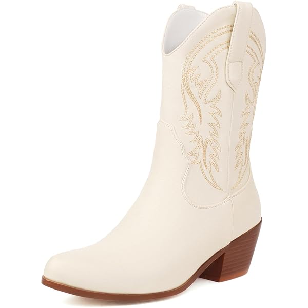 Amazon.com | TNXZ Women's Cowboy Ankle Boots V-Shape Boots Western