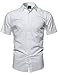 Youstar Men's Classic Patterned Short Sleeve Button Down Shirt