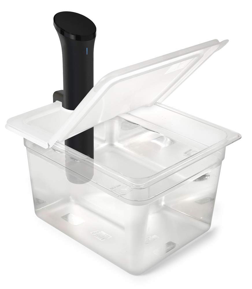 EVERIE Sous Vide Container 12 Quart EVC12 with Collapsible Hinged Lid