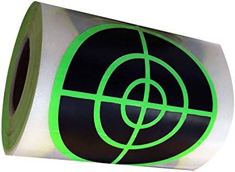 Besttile 3.2 Inch Florescent Green Shooting Target Self-Adhesive Stickers(250 Sheet Pack)