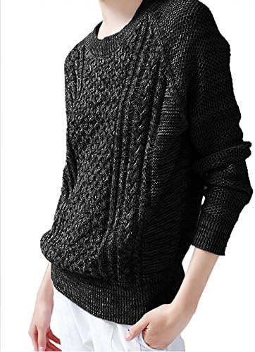 PRETTIGO Womens Sweater Crew Neck Trendy Sweaters Cable Knit Pullover