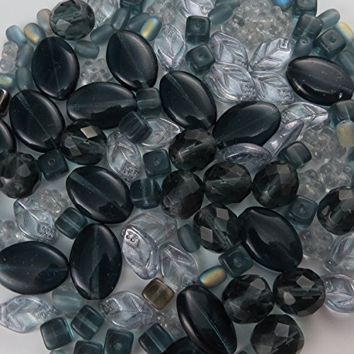 BEAD CONCEPTS ½lb Mix Czech Glass Beads in Assorted Sizes – for All Your Jewelry Making imaginations. - Montanna Blue
