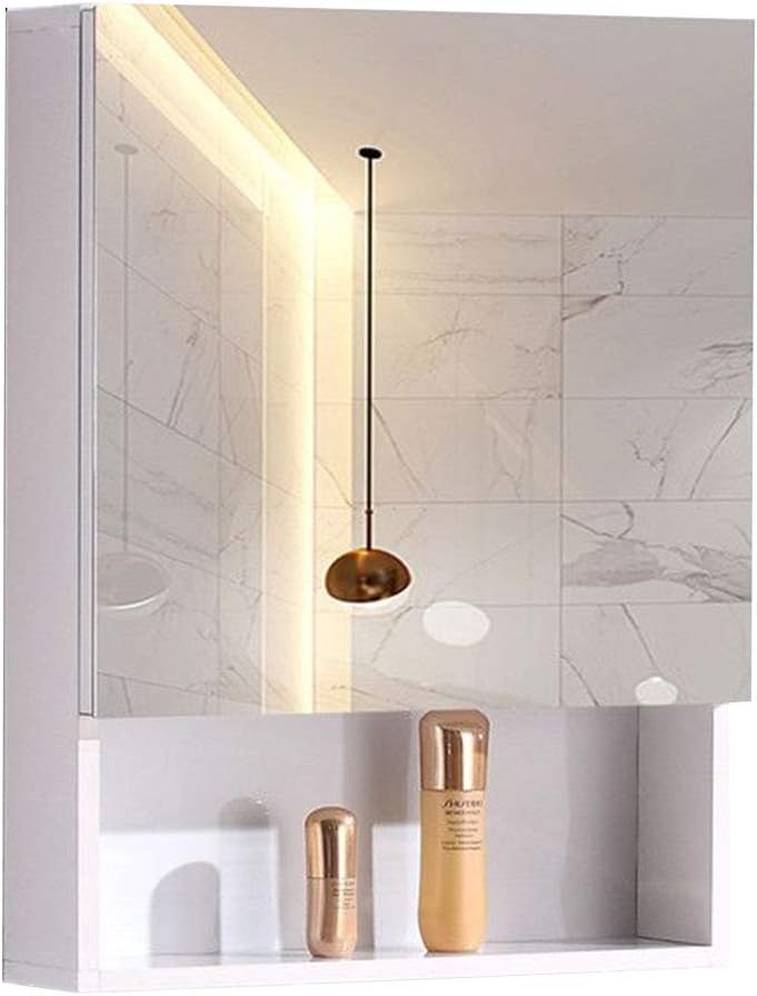 Pequeño gabinete de espejo de media puerta Espejo de baño Espejo de