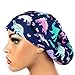 Womens Surgical Scrub Hat OR Nurse Cap Euro Style Girl Dinosaurs and Hearts Bouffant Cap