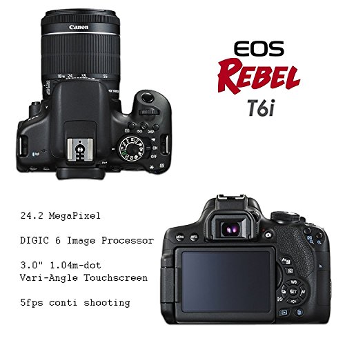 Canon-EOS-Rebel-T6i-242-MP-DSLR-Camera-with-Canon-EF-S-18-55mm-f35-56-IS-STM-Lens-32GB-16GB-Memory-Cards-Professional-Kit-Accessory-Bundle-Professional-Video-Kit