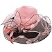 June's Young Women Race Hats Organza Hat with Ruffles Feathers