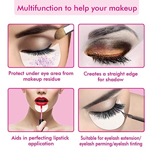 Luckygoo 50 Pcs Eyeshadow stencils Pad for Lash Enhancers & Primers Eyeshadow Shield Professional Lint Free Under Eye Eyeshadow Gel Pad Patches For Eyelash Extensions/Lip lashes mat