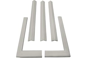 Cardinal Gates KEPK Large Hearth Pad Kit - Fireplace Baby Proofing - Adhesive Backed Fireplace Bumpers for Babies - 12.5 Feet of Padding with 3 Straight Pieces & 2 Corners - Made in The USA - Taupe