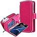 E LV Case for Galaxy S7 Edge Case 2IN1 (CASE Cum Purse) PU Leather flip Wallet Bag Pouch Case Cover for Samsung Galaxy S7 Edge - [HOT Pink]