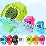 Amyove Synoke Kids Girls School Boy Waterproof LED Digital Date Stopwatch Wristwatches White