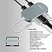 LESHP USB C Hub, Portable 5 in 1 Type C Multi-Port Hub, USB C 3.1 Adapter with Type C Charging Port, 4K HDMI, 3 USB 3.0 for Apple MacBook Pro 2016/2017 and Google Chromebook Efficient Safe (Gray)