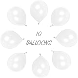 SHATCHI White Balloons 10 Pack 12 Inch Biodegradable Latex Helium Party Decor view 4