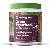 Amazing Grass Green Superfood Antioxidant Organic Powder with Wheat Grass, Elderberry, and Greens, Flavor: Sweet Berry, 30 Servings