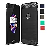 Skmy Oneplus 5 Case, Ultra [Slim Thin] Carbon Fiber Scratch Resistant Shock Absorption Soft TPU and Anti-Scratch and Non-Slip Case Cover For Oneplus 5 (Matte Black)
