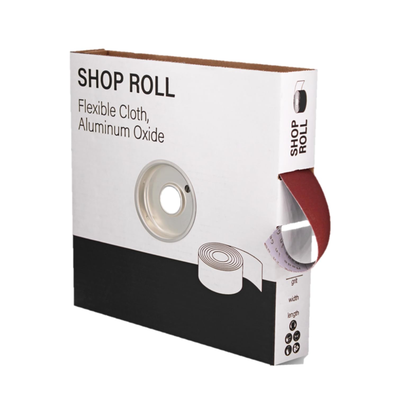 VSM Abrasives Shop Roll 332676-2 X 50 Yard 400 Grit Aluminum Oxide Cloth Roll, Super Fine Grade, F Weighted Backing, Brown