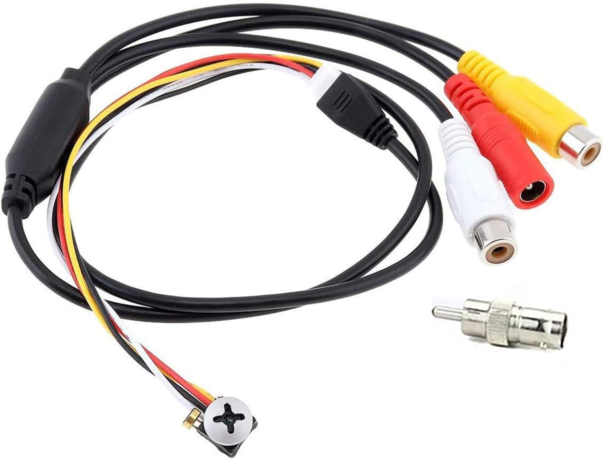 CNDST CCTV Micro Camera HD 1000TVL 3.6mm 90degree Small Portable Wired Camera 12x12mm