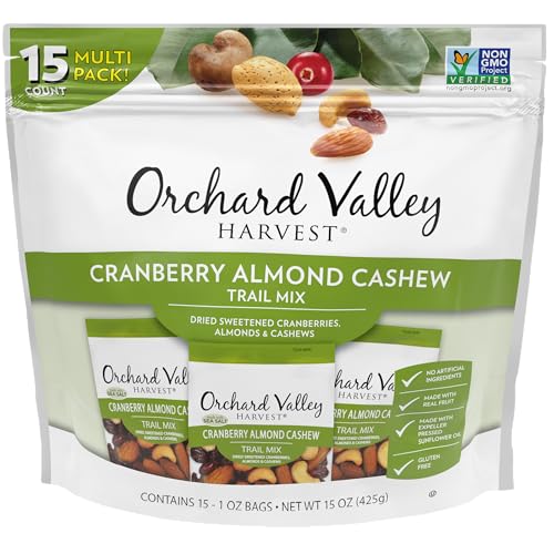 ORCHARD VALLEY HARVEST CRANBERRY ALMOND CASHEW TRAIL MIX,...
