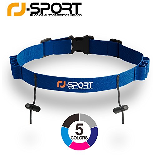 Triathlon Race Number Belt - Also for Running, Cycling, Marathons (Blue)