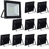 10-Pack 100W LED Floodlight,Low-energy Warm White Spotlight,IP65 Waterproof Outdoor&Indoor Security Flood Light Landscape Lamp